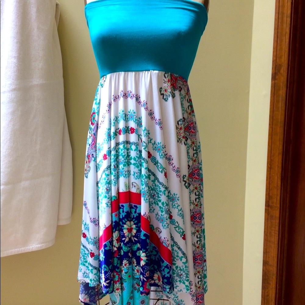 Strapless dress converts to skirt!